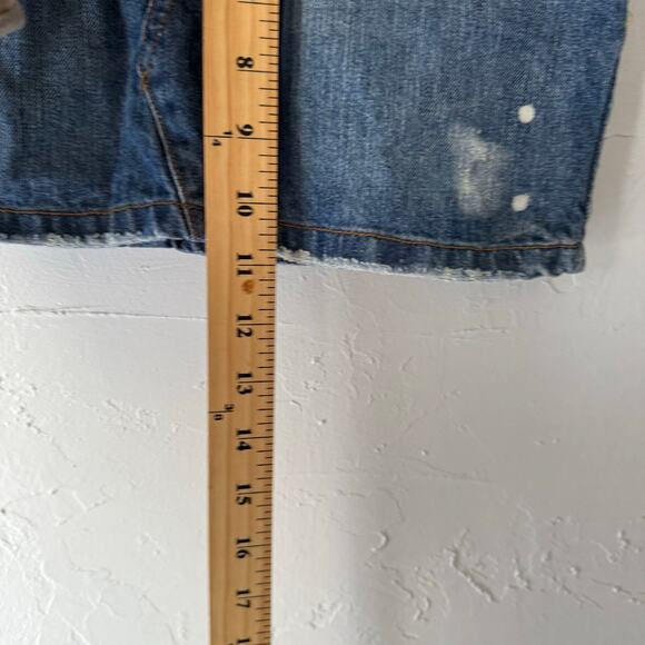 Tilt Y2k Junior's Size 3 Distressed Bleach Splatter Denim Mini Skirt - Picture 6 of 6